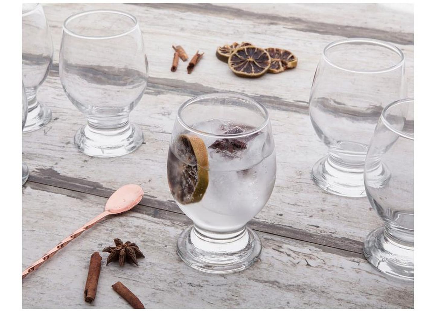 Jogo de Taças para Água e Suco de Vidro 250ml 6 Peças Nadir Paulista