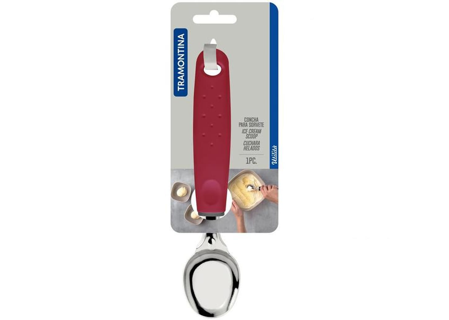 Concha de Sorvete Inox Utilitá 21,1cm