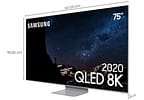 Smart TV 8K QLED 75” Samsung 75Q800TA - Wi-Fi Bluetooth HDR 4 HDMI 2 USB