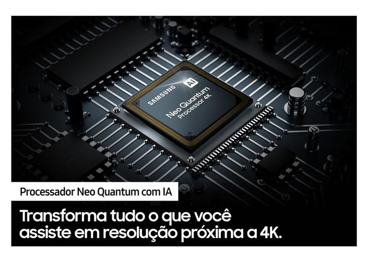 Smart TV 65” 4K NEO QLED Mini Led Samsung 65QN90AA 120hz Som em Movimento Plus Processador AI