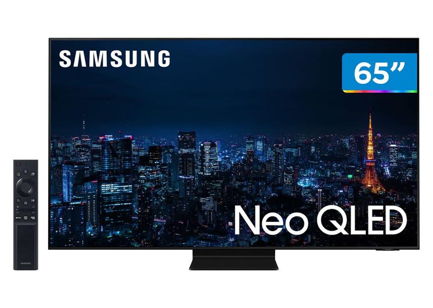 Smart TV 65” 4K NEO QLED Mini Led Samsung 65QN90AA 120hz Som em Movimento Plus Processador AI