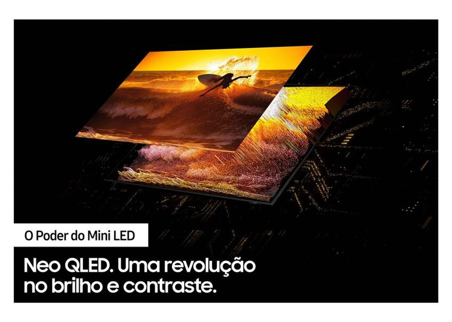 Smart TV 65” 4K NEO QLED Mini Led Samsung 65QN90AA 120hz Som em Movimento Plus Processador AI