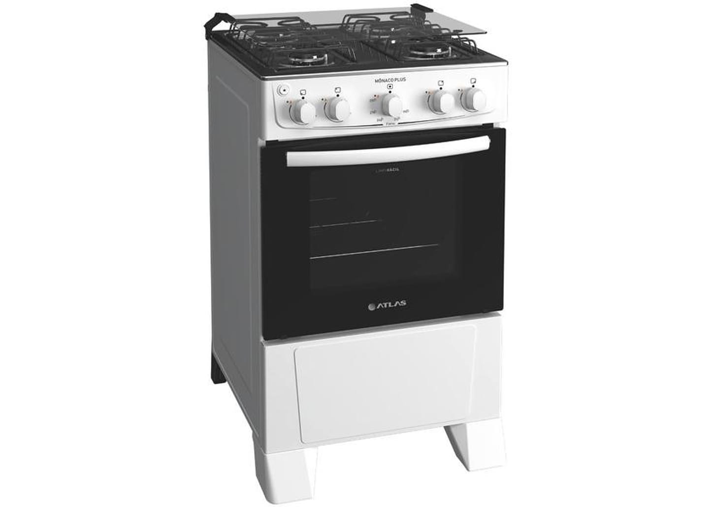 Fogão 4 Bocas Atlas Branco Acendimento Automático - Mônaco Plus