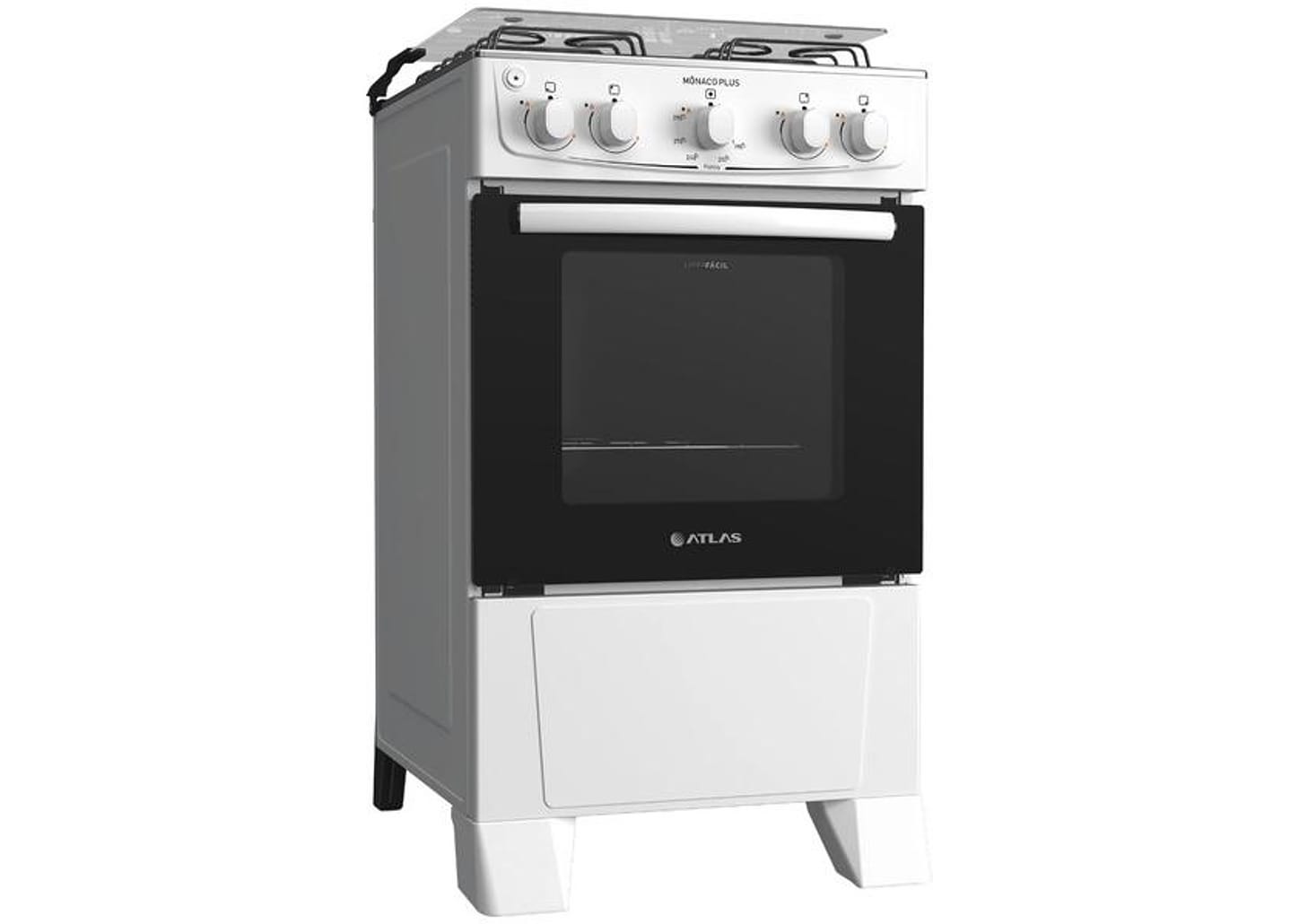 Fogão 4 Bocas Atlas Branco Acendimento Automático - Mônaco Plus