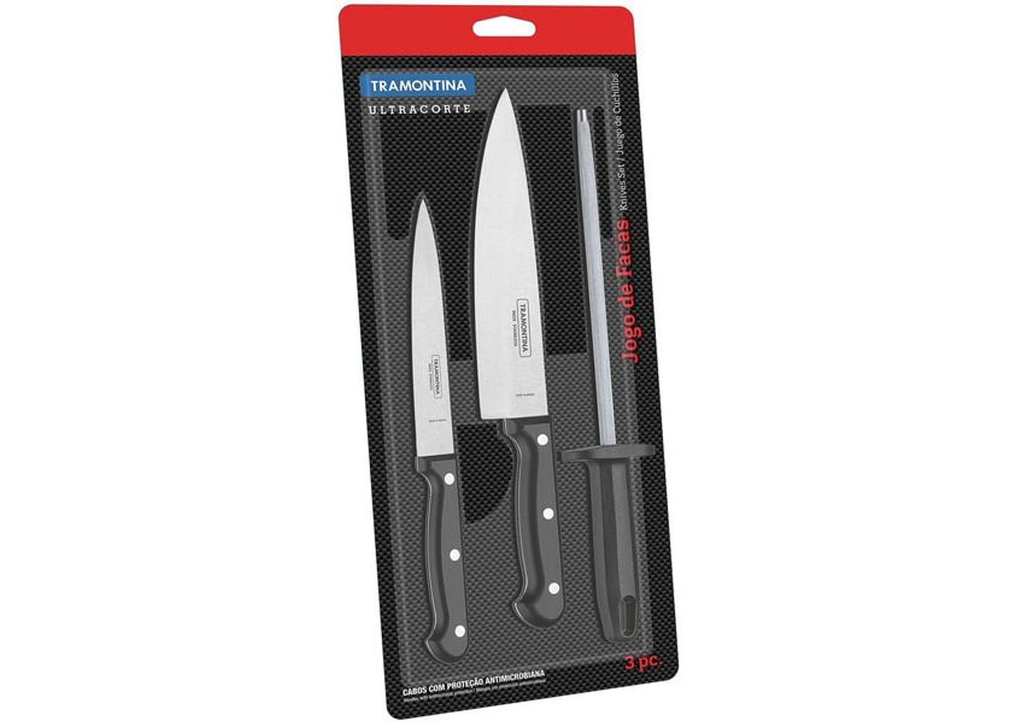 Jogo de Facas Tramontina Inox - Ultracorte 3 Peças