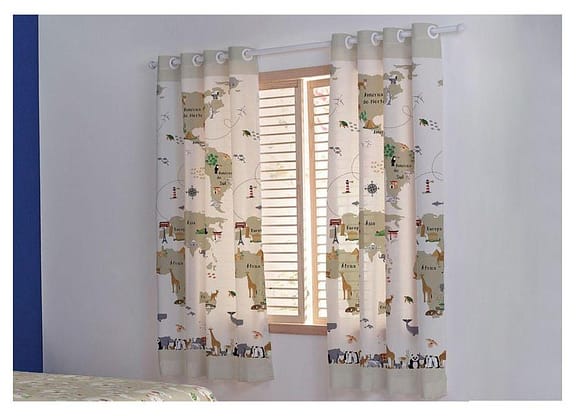 Cortina Infantil Santista Londres Maps 180x280cm