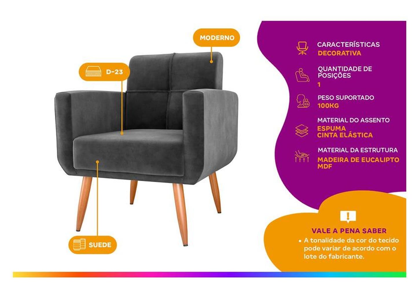 Poltrona Decorativa Matrix Havana