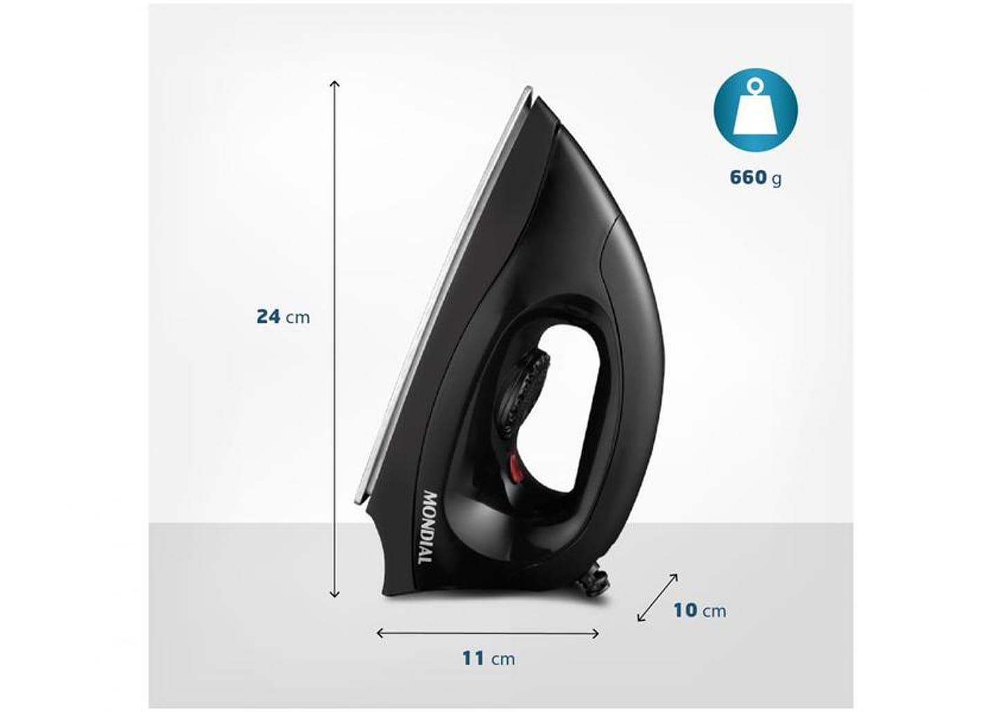 Ferro de Passar Roupa a Seco Mondial FSN-55-B - Preto