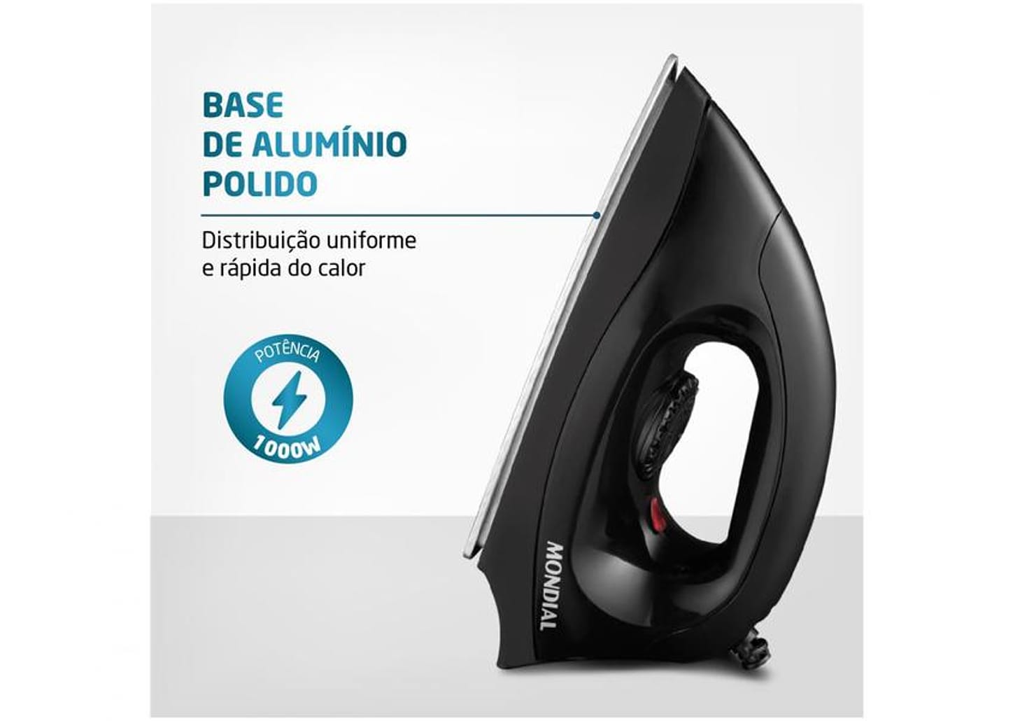 Ferro de Passar Roupa a Seco Mondial FSN-55-B - Preto