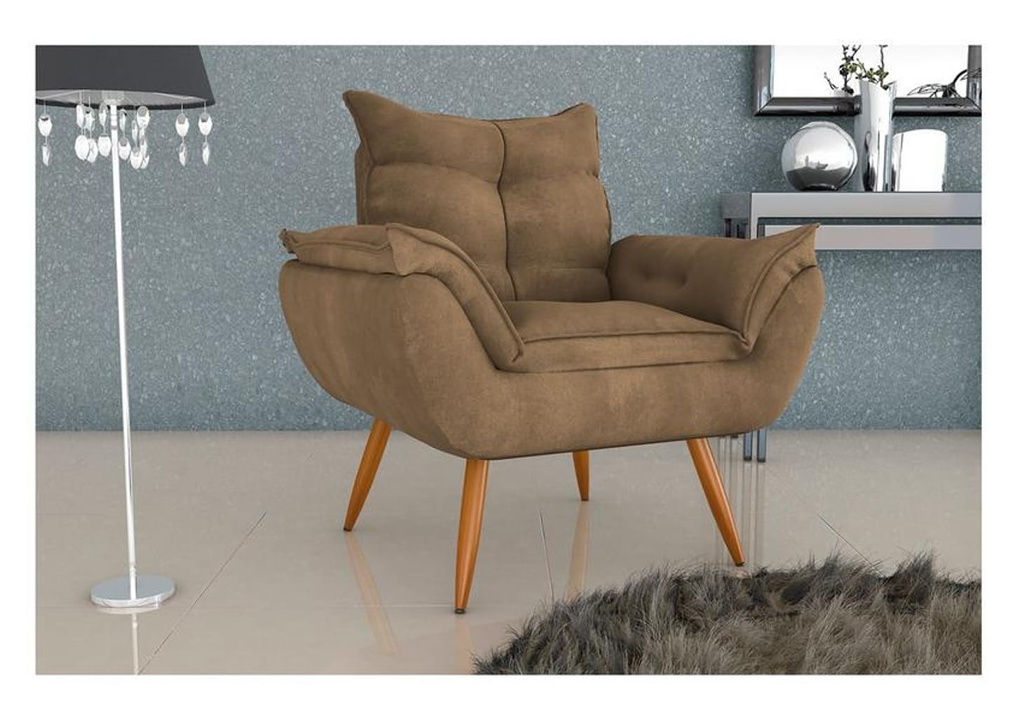 Poltrona Decorativa Moderno Matrix Tóquio