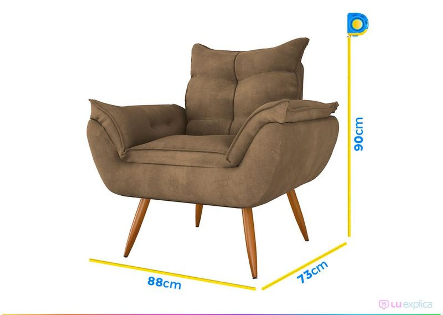 Poltrona Decorativa Moderno Matrix Tóquio