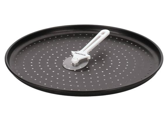 Forma para Pizza Antiaderente com Cortador - Multiflon Gourmet Forno 80022