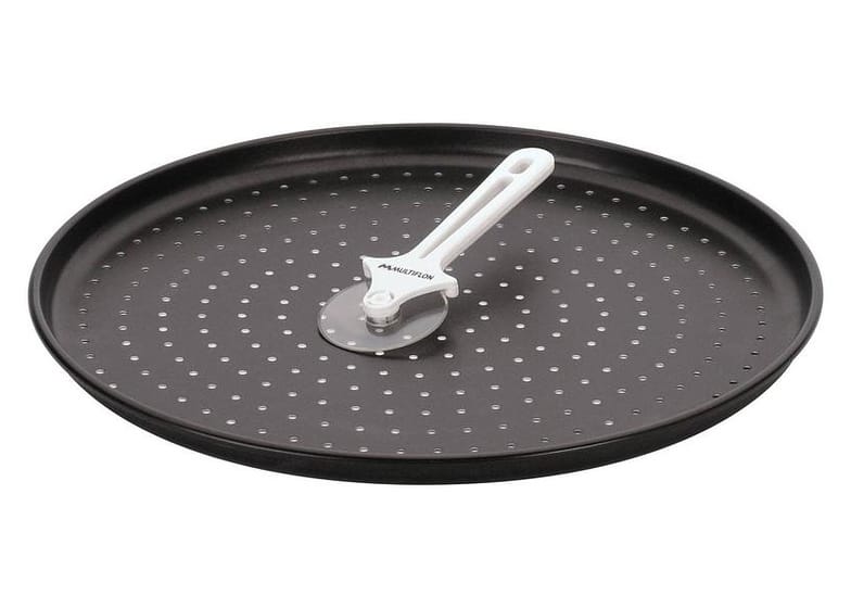 Forma para Pizza Antiaderente com Cortador - Multiflon Gourmet Forno 80022