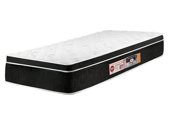 Colchão Solteiro Castor Espuma D-33 88x188cm - Black & White Aria 3D