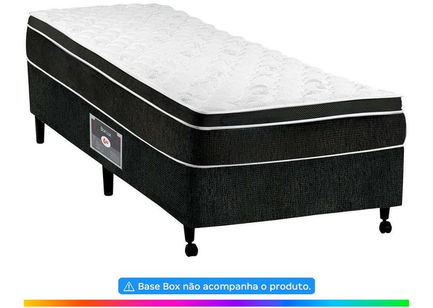 Colchão Solteiro Castor Espuma D-33 88x188cm - Black & White Aria 3D