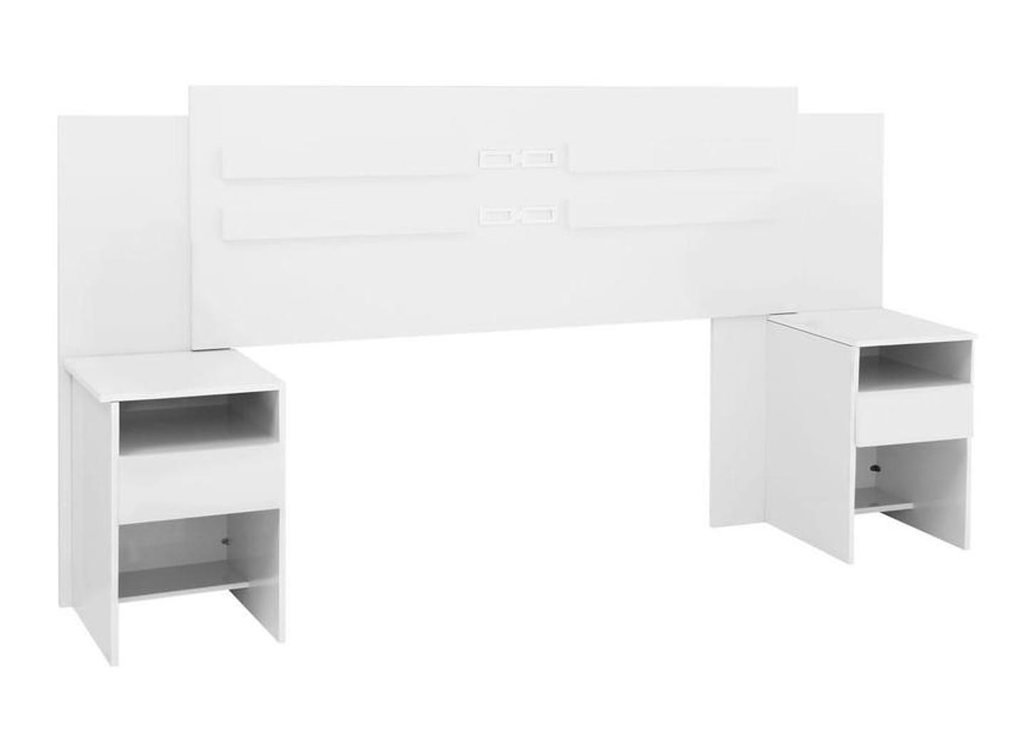 Cabeceira Casal e Queen Size MDP com 2 Prateleira 2 Mesas 2 Mesas de Cabeceira Demóbile Triunfo