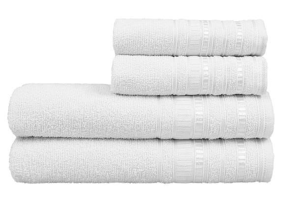 Jogo de Toalhas de Banho Atlântica Delicata - Garden Branco 4 Peças