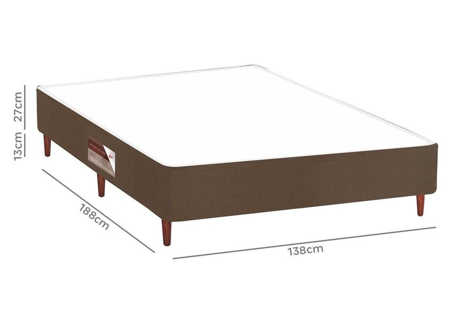 Base Cama Box Casal Castor 27x138x188cm - Revolution