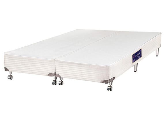 Base Cama Box King Castor Bipartido 27x96x203cm Vitagel