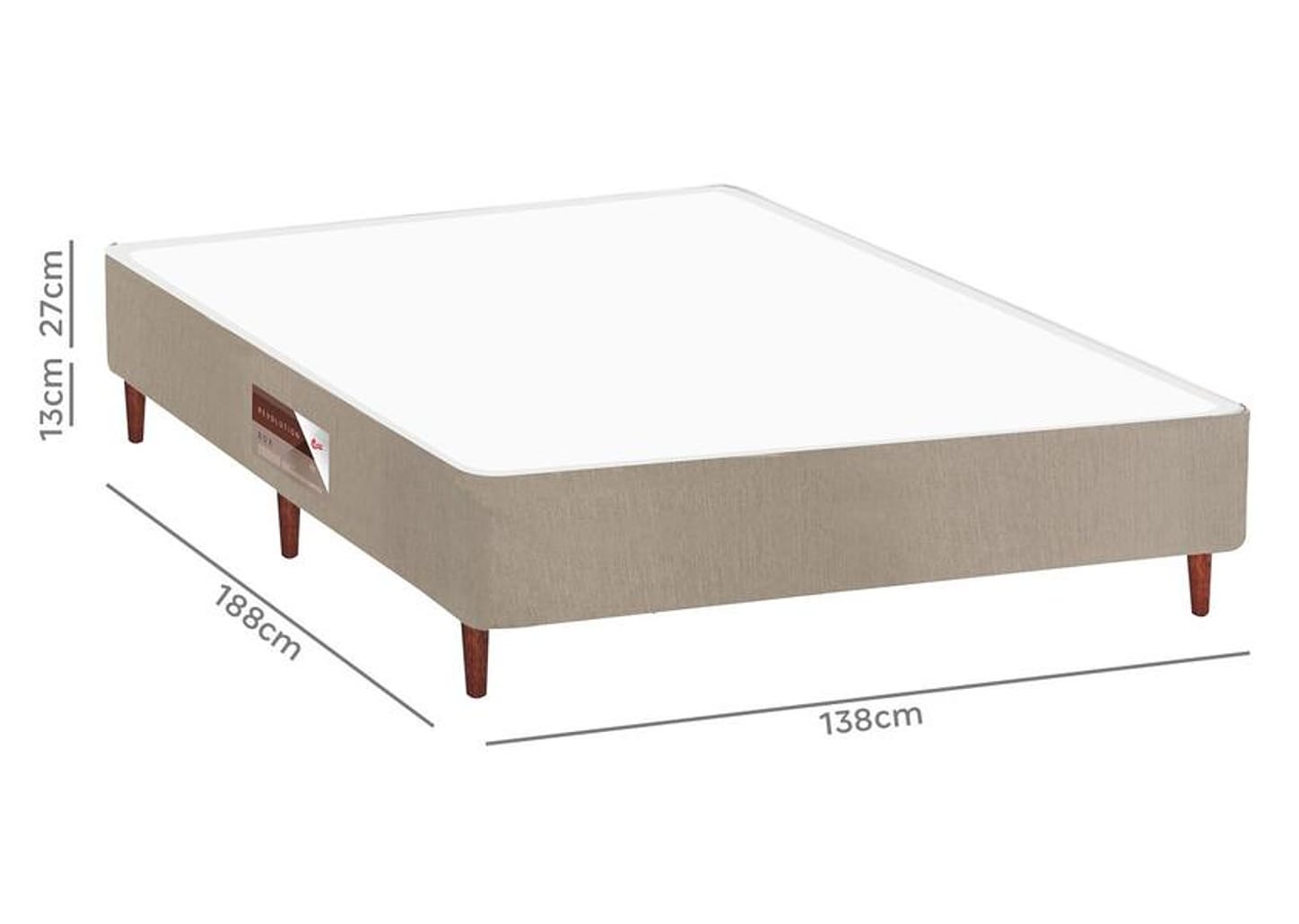 Base Cama Box Casal Castor 27x138x188cm - Revolution