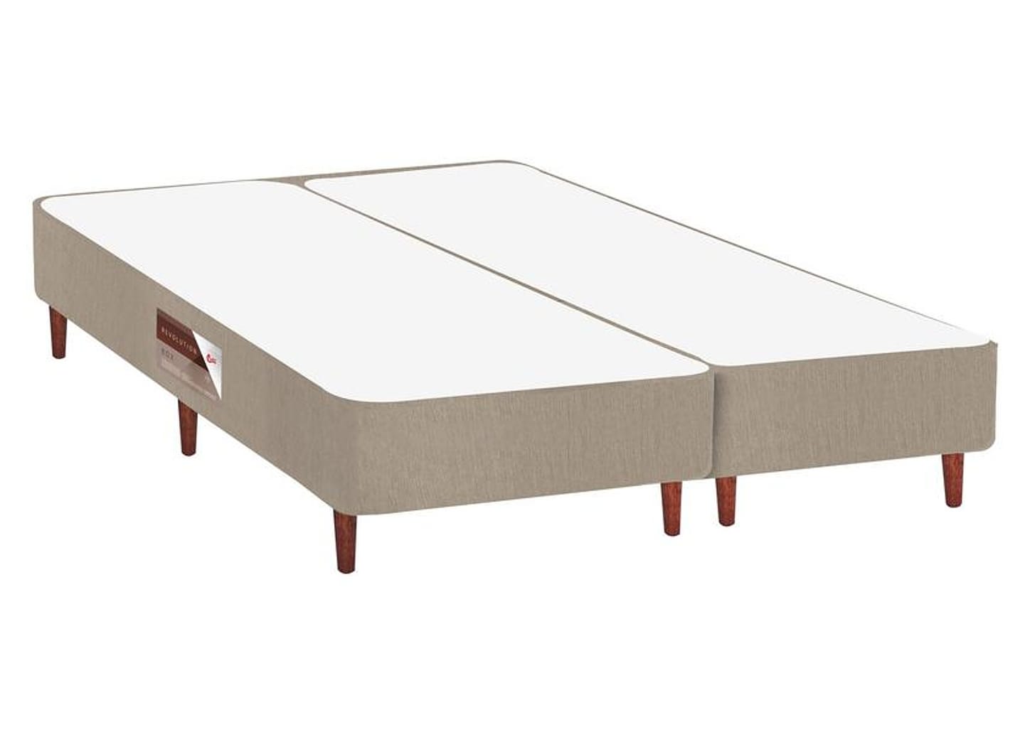 Base Cama Box Queen Castor Bipartido 27x79x198cm Revolution