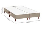 Base Cama Box Queen Castor Bipartido 27x79x198cm Revolution