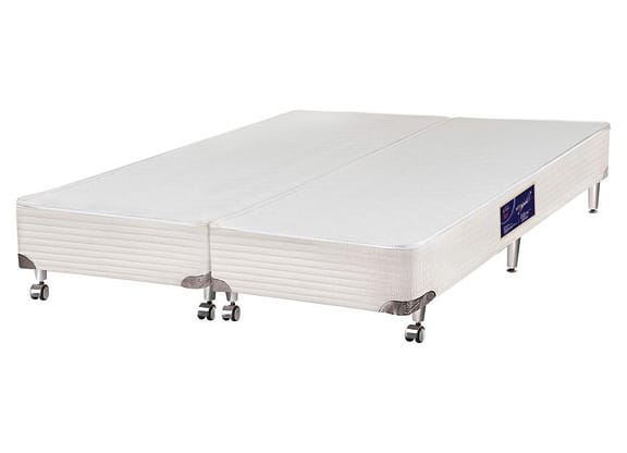 Base Cama Box Queen Castor Bipartido 27x79x198cm Vitagel