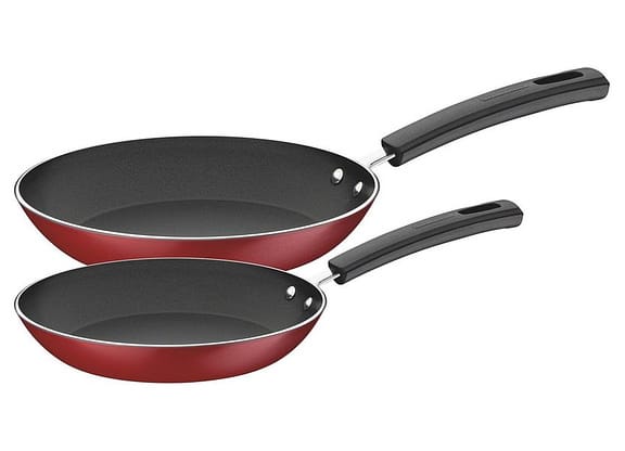 Conjunto de Frigideiras Antiaderente Tramontina de Alumínio Sicília Vermelho 2 Peças