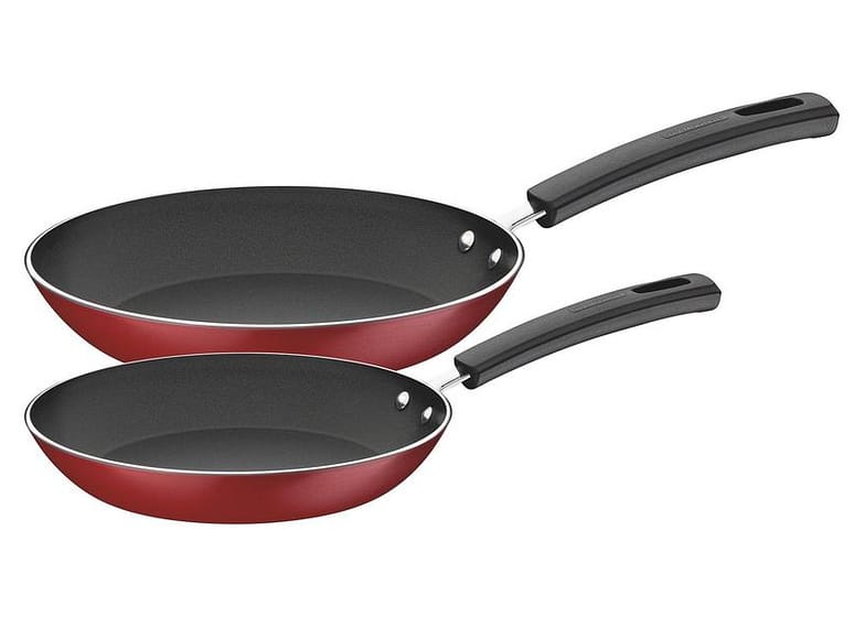 Conjunto de Frigideiras Antiaderente Tramontina de Alumínio Sicília Vermelho 2 Peças