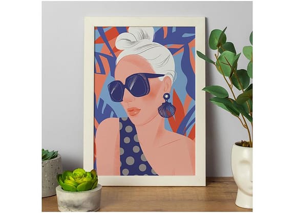 Quadro Decorativo Mulher 25x35cm Design Up Living