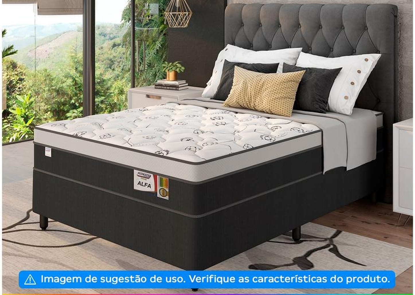 Base Cama Box Casal Plumatex Alfa