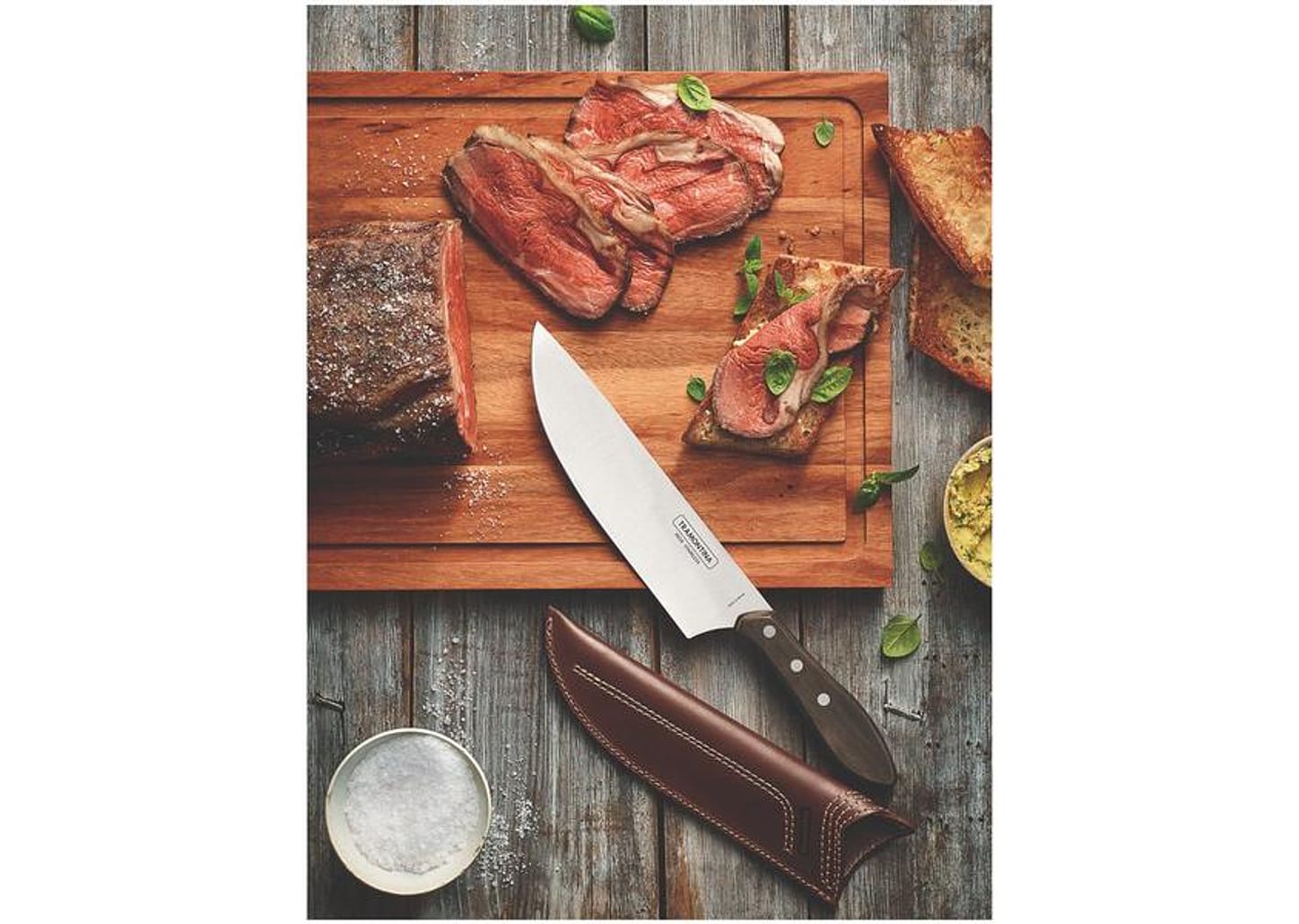 Faca para Carne Tramontina Inox 8” Polywood