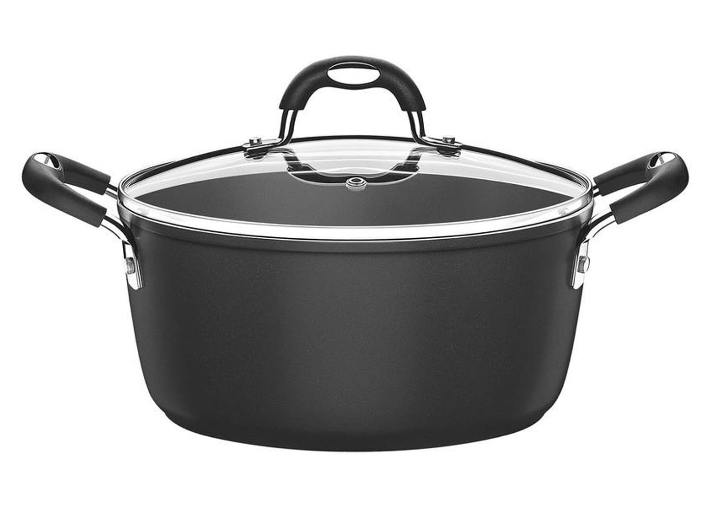 Caçarola Tramontina Antiaderente com Tampa - Preta 6,4L 28cm Mônaco