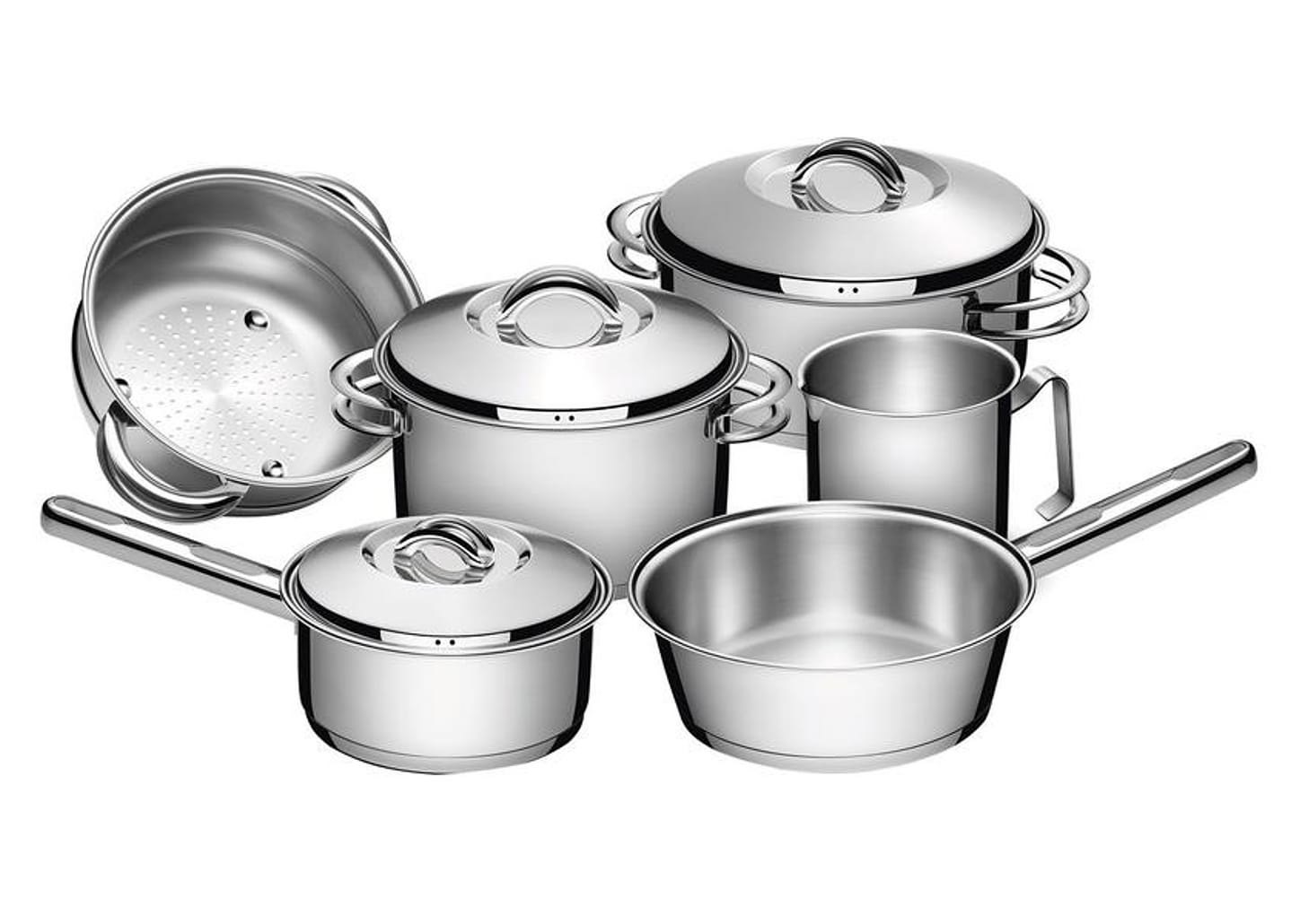 Conjunto de Panelas Tramontina Solar - Inox 6 Peças Fundo Triplo