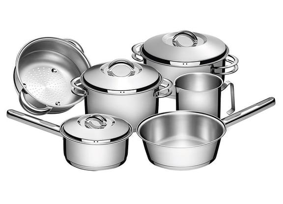 Conjunto de Panelas Tramontina Solar - Inox 6 Peças Fundo Triplo