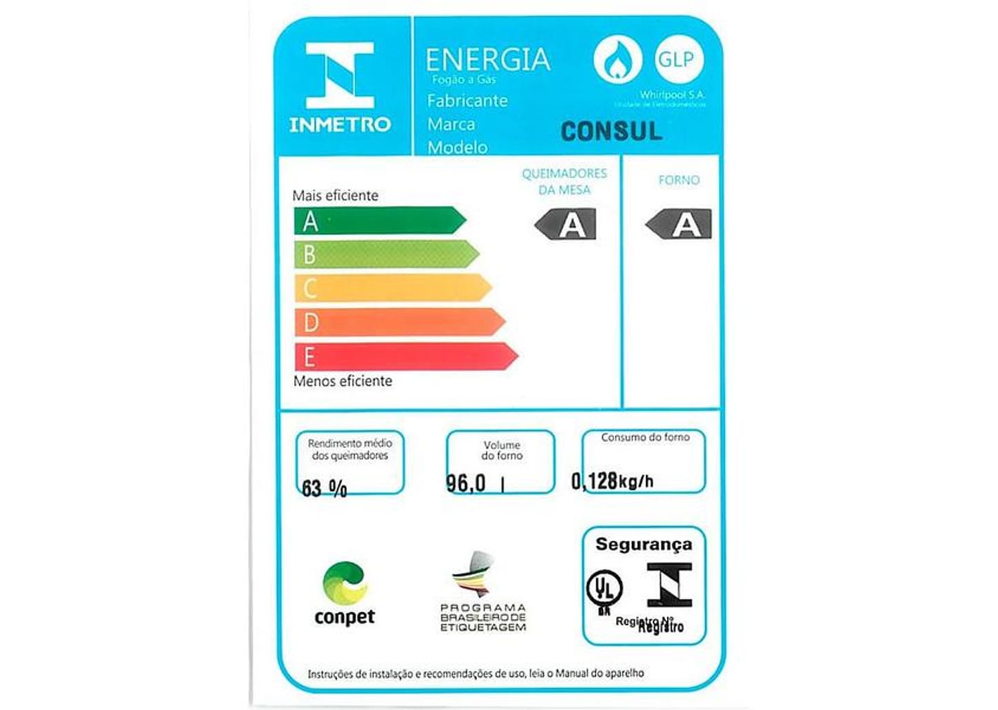 Fogão 5 Bocas Consul Branco Acendimento Automático - CFS5 NAB