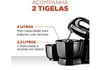 Batedeira Mondial Portátil Preta e Prata - Premium B-04 NP 400W 4 Velocidades