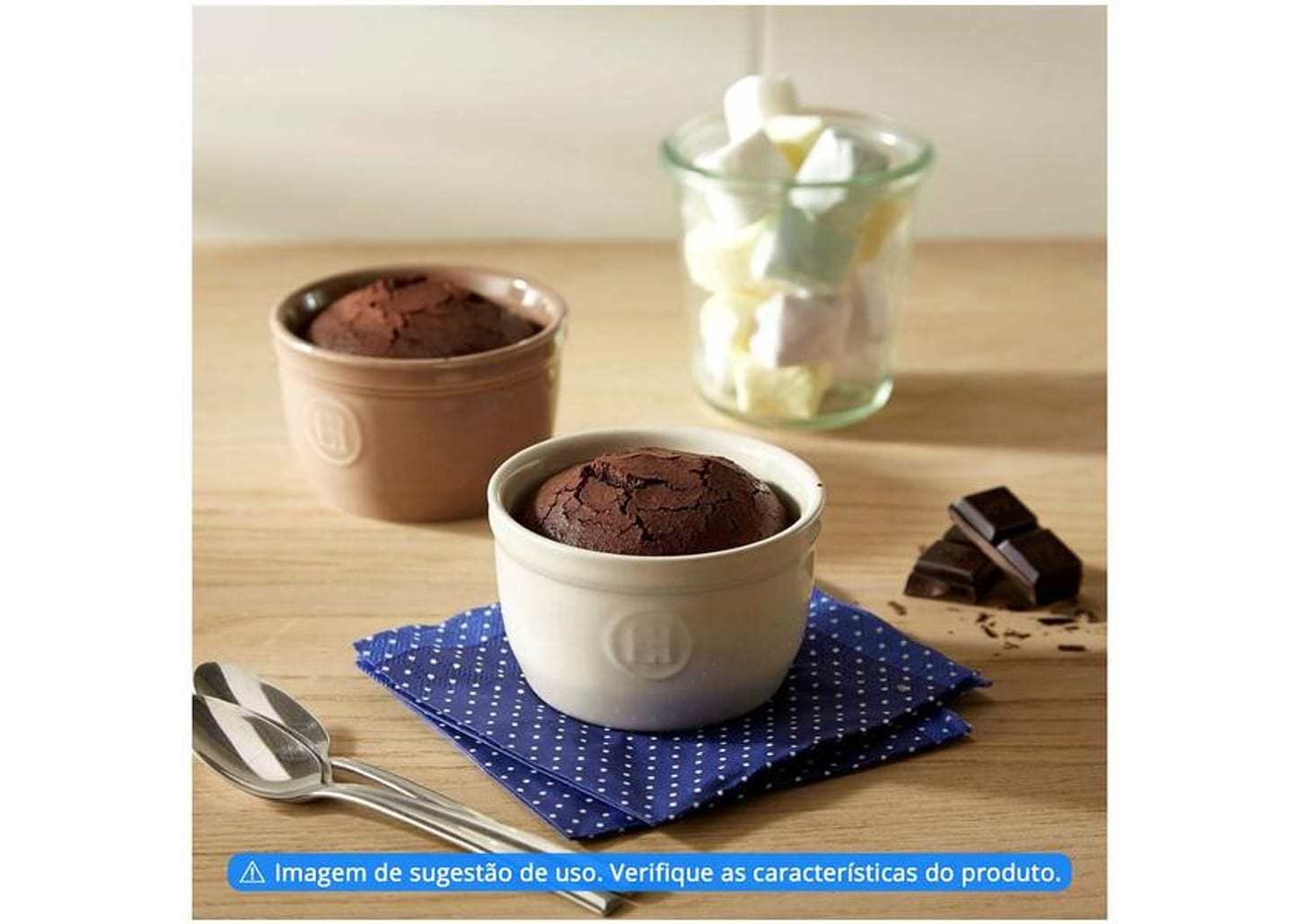 Conjunto de Ramequins 250ml Areia - Emile Henry 33090202 2 Peças