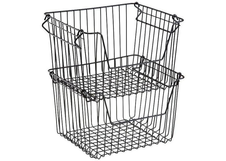 Cesto Organizador Retangular Arthi Black 9108 2 Peças