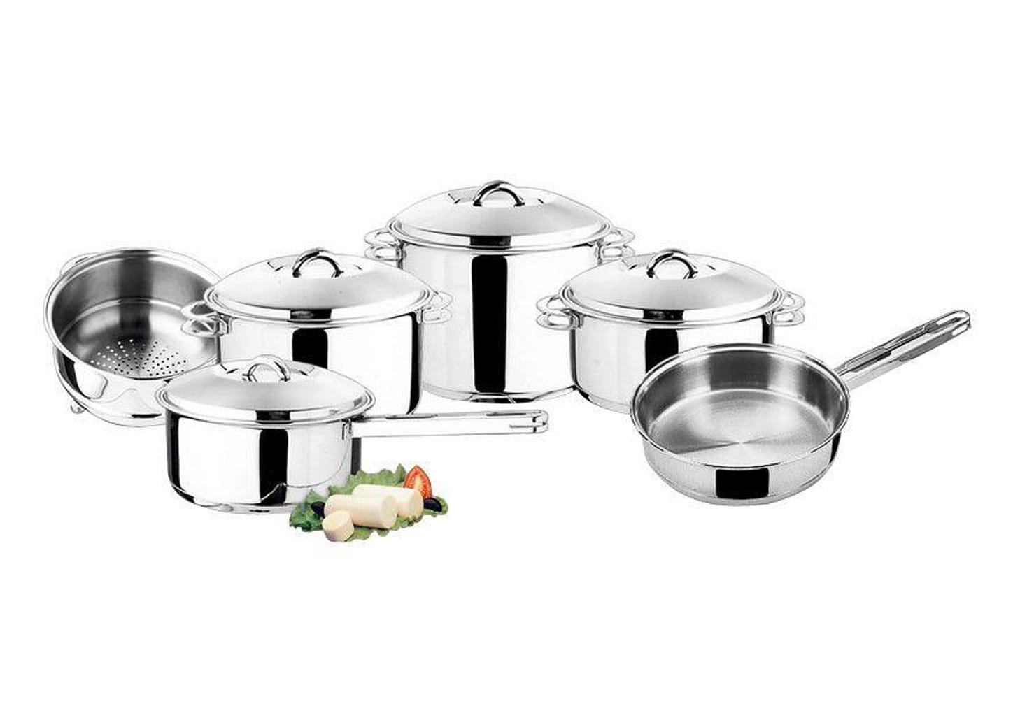 Conjunto de Panelas Tramontina Solar 65500/040 - Inox 6 Peças Fundo Triplo