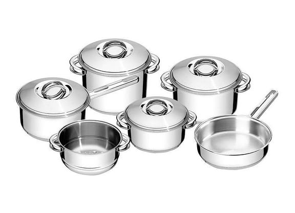 Conjunto de Panelas Tramontina Solar 65500/040 - Inox 6 Peças Fundo Triplo