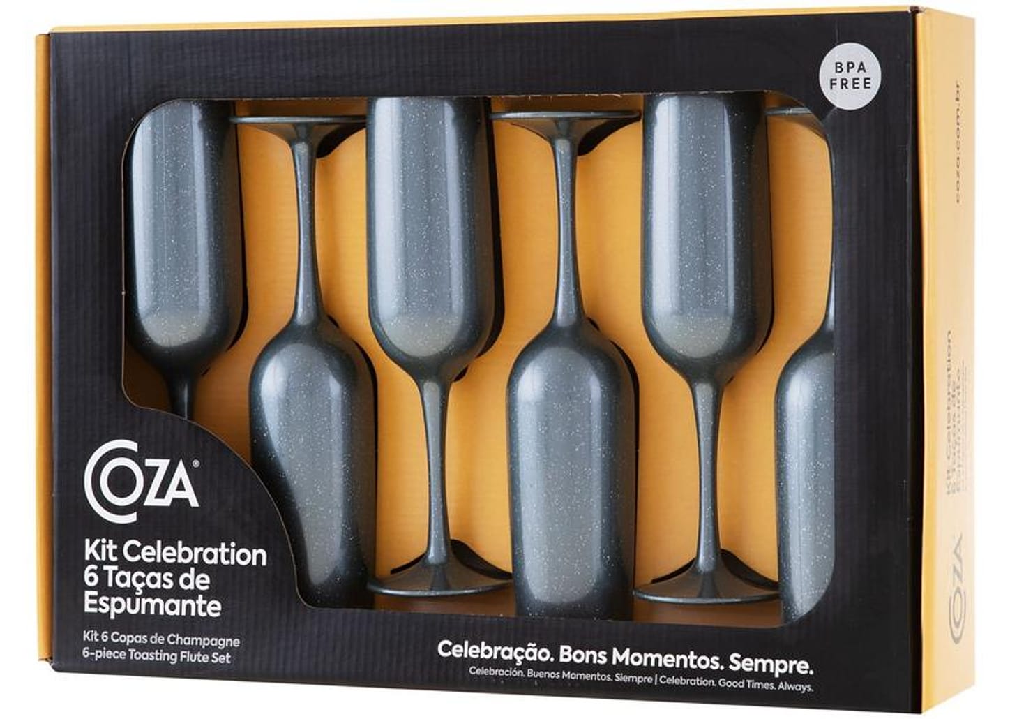 Jogo de Taças para Espumante 160ml 6 Peças - Coza Celebration