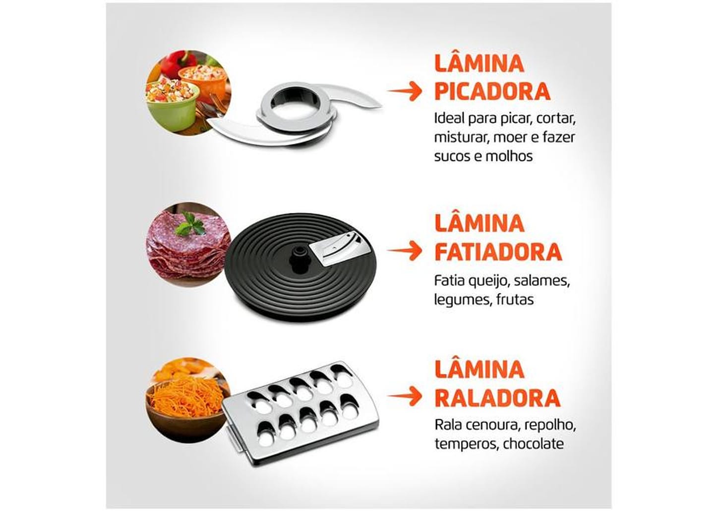 Multiprocessador de Alimentos Mondial Preto - Turbo Chef MPN-01-BF 9 Funções 1000W