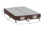 Base Cama Box Queen Size Castor Bipartido 27x79x198cm Silver Star