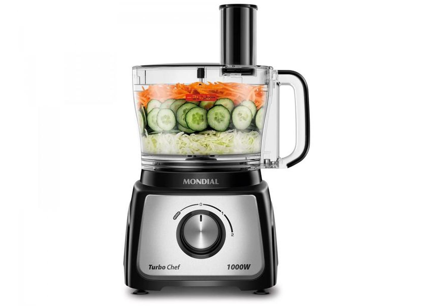 Multiprocessador de Alimentos Mondial Preto - Turbo Chef MPN-01-BF 9 Funções 1000W