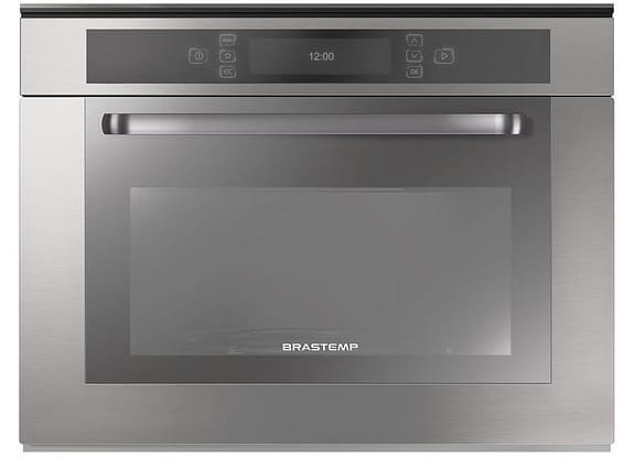 Micro-ondas Brastemp 40L Inox de Embutir com Grill - BMO40ARBNA