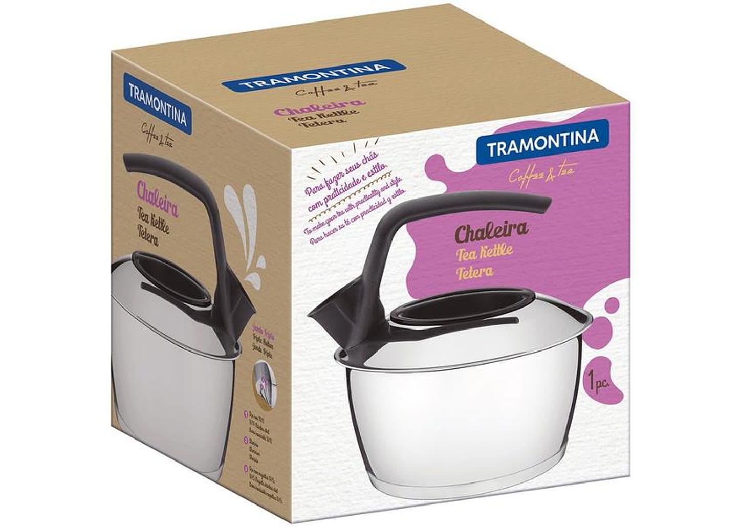 Chaleira Tramontina Inox Fundo Triplo 1,5L - Coffee & Tea 61485/160