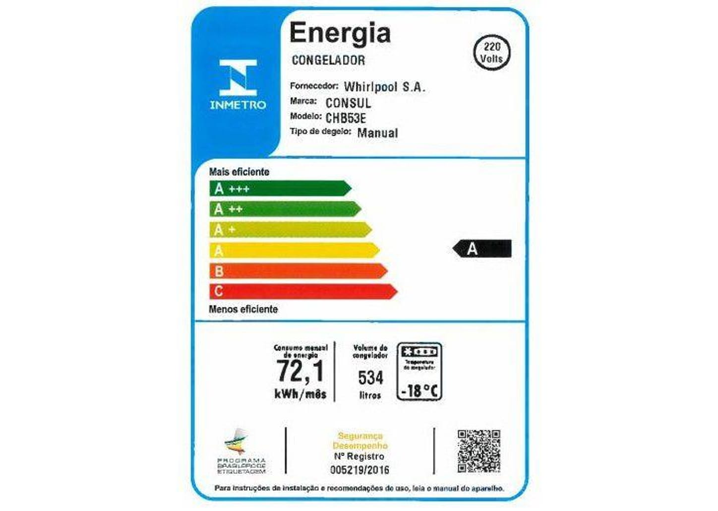 Freezer Horizontal Consul 2 Portas 534L - CHB53EB