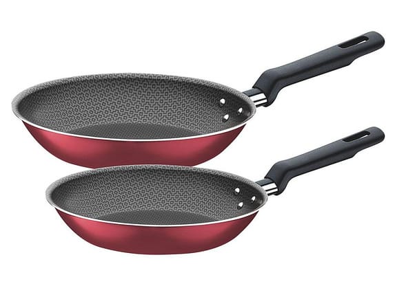 Conjunto de Frigideiras Antiaderente Tramontina 2 Peças Vermelhas Bérgamo 20399/780