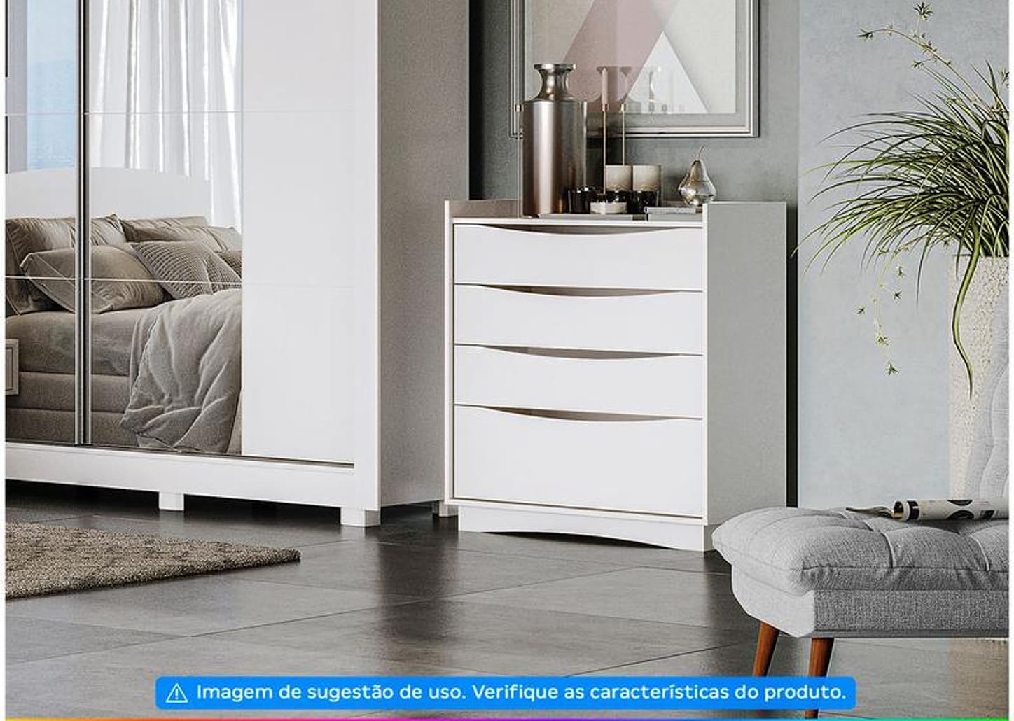 Cômoda 4 Gavetas Kappesberg Kansas